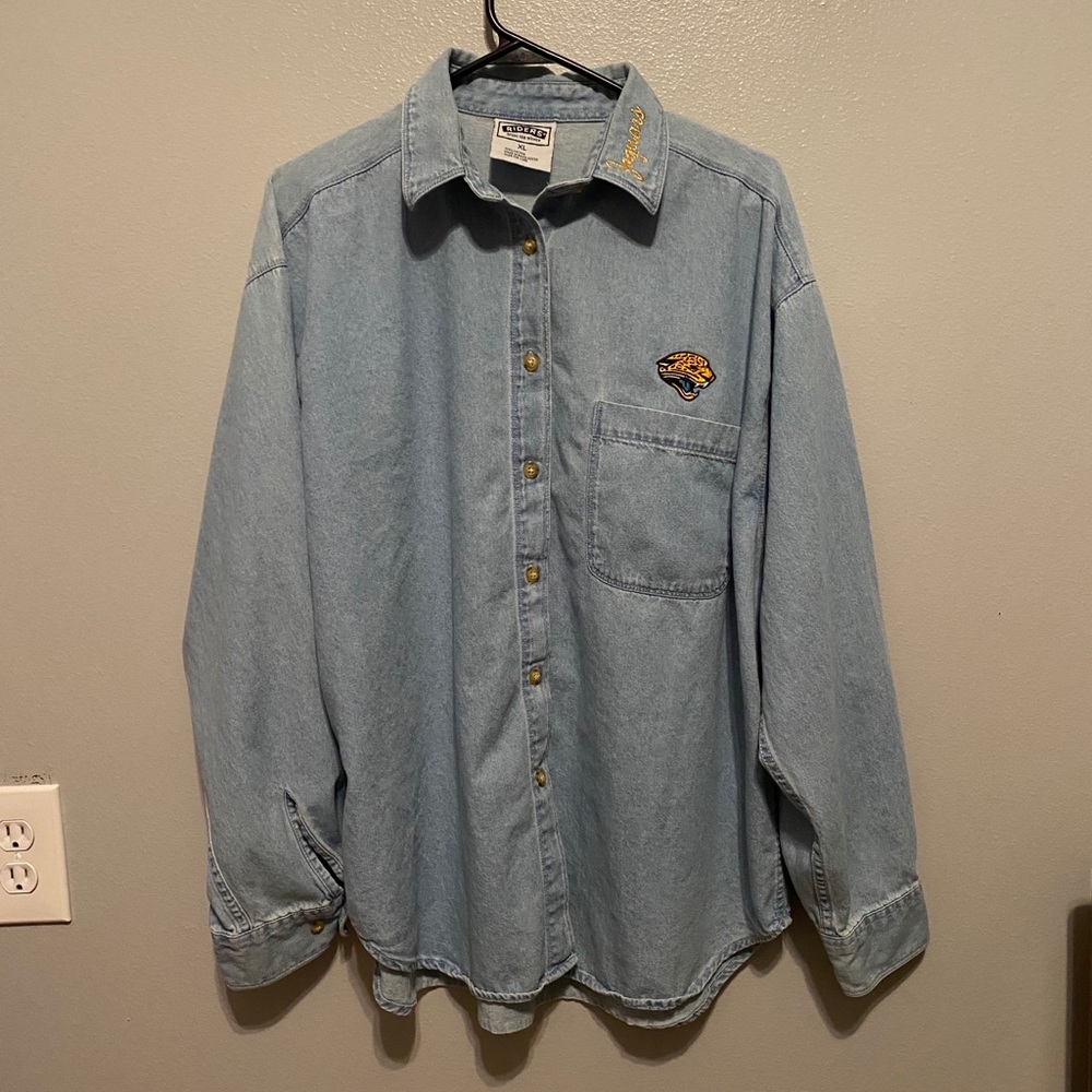 Jacksonville Jaguars Denim Button Up